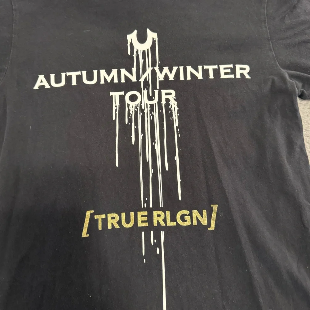 True Religion Autumn Winter World Tour‎ Men’s Shirt Size Small Black
